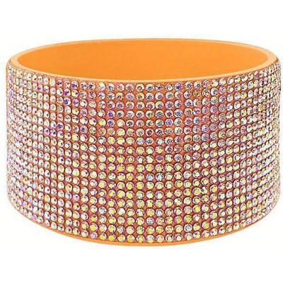 Housse de protection strass Diamant Antidérapant Couvercle de tasse Fond de tasse Accessoires de tasse Bouchon de bouteille en silicone Couvercle de tasse en silicone Sous-verre orange