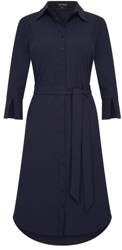 MI PIACE - Travel Jurk Uni Dark Blue 2092 - Maat : XL
