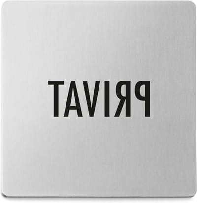 Informatiebord RVS - Naambordje Deur - Huis Nummereren - Geborstelde Afwerking - 8 x 8 cm - Zilver
