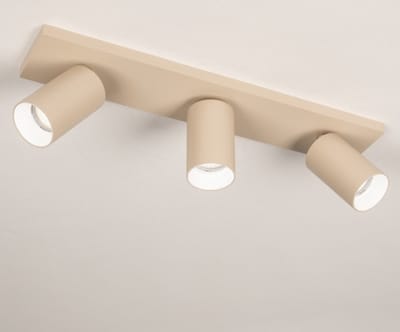 Lumidora Opbouwspot 75216 - DANI - 3 Lichts - GU10 - Beige - Zand - Metaal - Badkamerlamp - IP21