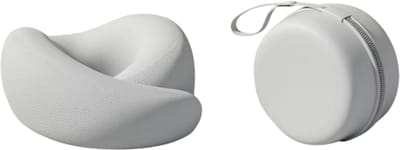 Memory Foam Neksteun Kussen – Reiskussen en Comfortkussen voor Hoofd- en Nekondersteuning – Ideaal voor Reizen, Camping en Slaap - Grijs