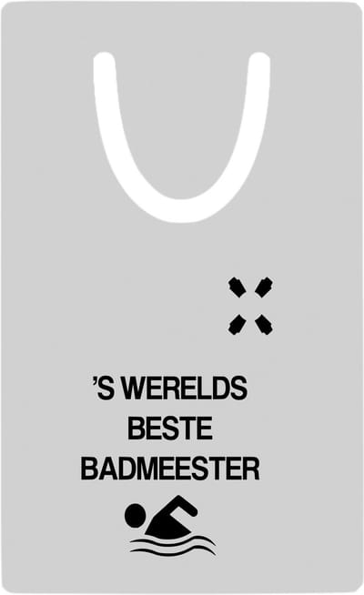 Hacebo® - 'S werelds beste badmeester metalen boekenlegger- Badmeester - Badmeesters - s werelds beste badmeester - zwemmen - zwemdiploma - cadeau - kado - gift - geschenk - vaderdag - lifeguard Bladwijzer boekenleggers - 7.6 cm x 5cm