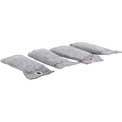4 stuks Actieve Kool Zakjes Geur Absorber Schoenen Deodorizer Auto Luchtverfrisser Bamboe Kool Luchtzuiverende Zakjes voor Huis gray