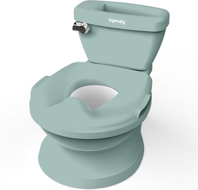 Potty Training Toilet voor Peuters met Realistisch Spoelgeluid - Zindelijkheidstraining van 18 Maanden tot 50 lbs (Groen)