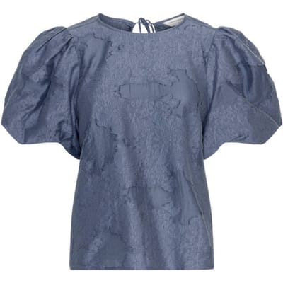MSCH Copenhagen Mschorkidea 2/4 Top Tops & T-shirts Dames - Shirt - Blauw - Maat M