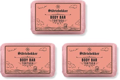 Störtebekker® Body Bar Tortuga - Plasticvrije Vaste Zeep & Douchegel Heren - Natuurlijke & Duurzame Lichaamsverzorging - Vegan Bodywash met Sheaboter - 120g