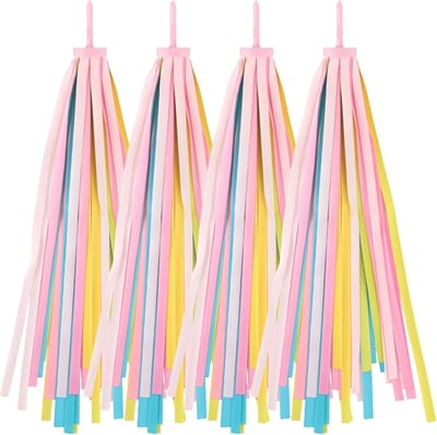 2 paar kinderfietsstuur streamers- fiets lint glitter- luchtslangen fiets meisjes- schattige stuurkwasten kleurrijk- kinderstep loopfiets accessoires- fietsgrepen decoratie