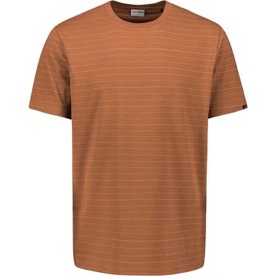 No Excess T-shirt Crewneck Yarn Dyed Pin Stripe Caramel Größe: XL | Basic T-Shirts Outlet | Herren | Braun