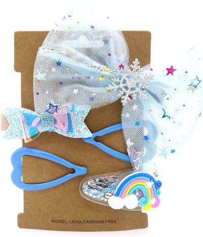 5-delige haar fashion set voor kinderen, haar-accessoires, blauw