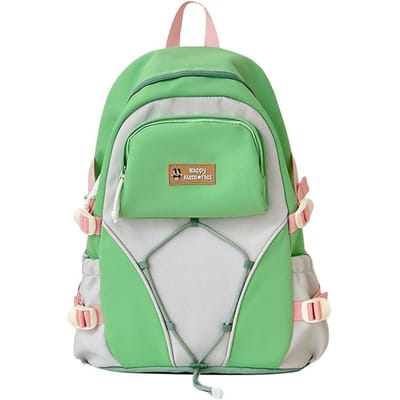 Nieuwe Schooltas Rugzak met Grote Capaciteit Student Rugzak met Contrastkleur Casual Veelzijdige Rugzak Middelbare en Hoge School Schooltas single package