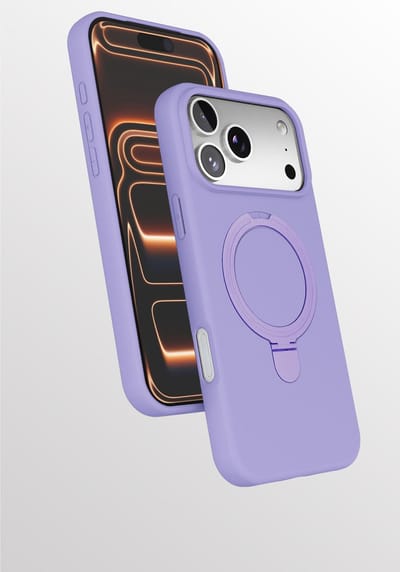 Hoesje Geschikt voor iPhone 17 Pro hoesje zacht siliconen Lila - Liquid Backcover ring hoesje Geschikt voor Magsafe