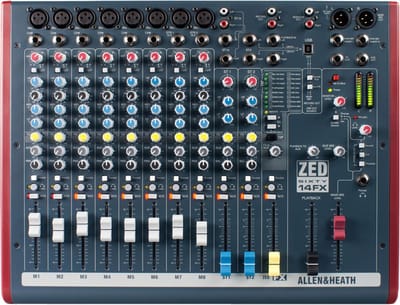 Allen & Heath ZED60-14FX 8 x mono, 2 x stereo, USB, FX - Analoge mixer