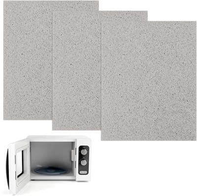 Dailygoods- Glimmerplaat 3 Stuks - Golfgeleider - Magnetron Accessoires - Mica Schijf - Zilvergrijs - 15 x 12 cm