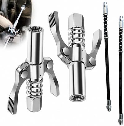 Dubbele Handgreep Vetpers Nozzle met G-Coupler en 30 cm Slang voor Vetnippels en Vetpersen