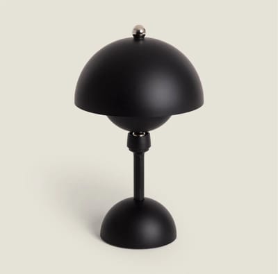 Tafellamp Zonder Snoer - Dimbaar LED - Tafellamp Op Accu - Tafellamp Op Batterij - Zwart - Mushroom Lamp