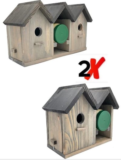 GARDEN SPIRIT 2x Vogelvoederhuisje Pindakaashuisje Vogelhuisje Pindakaaspothouder Pindakaas
