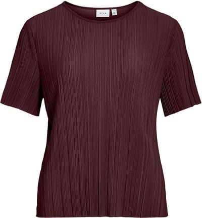 VILA - VIPLISA O-NECK S/S TOP - NOOS - Dames - Blouses