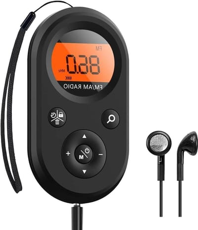 Draagbare AM/FM Radio - Zakradio Stereo - Muziek Luisteren - Automatisch Zenders Zoeken - 13 x 9 x 4 cm