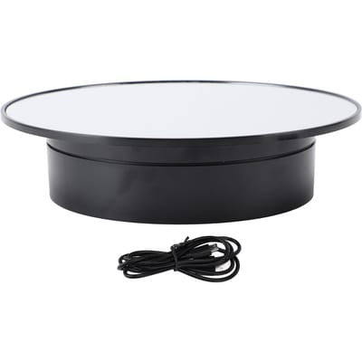 Gemotoriseerde Roterende Displaystandaard Zwart 8,8lb Draagvermogen Geluidsarm USB Batterij Aangedreven Draaitafel gray