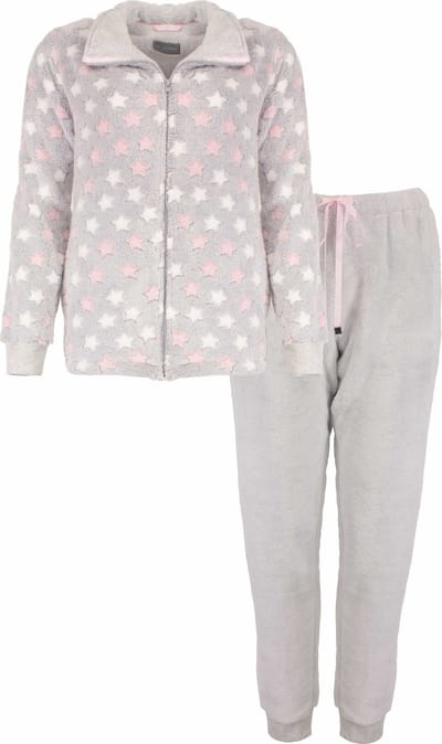 Irresistible Dames Huispak - Fleece - Rits - Grijs - Maat XL