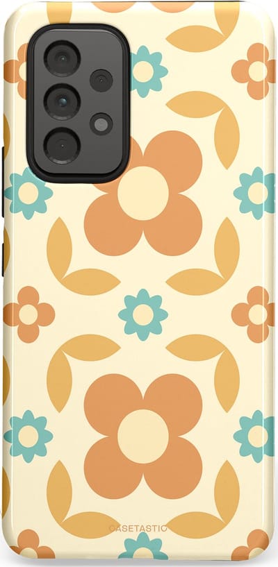 Casetastic hoesje geschikt voor Samsung Galaxy A53 (2022) 5G - Dubbellaagse bescherming - Retro verlangen - Fashion Case - Crème Perzik Goud