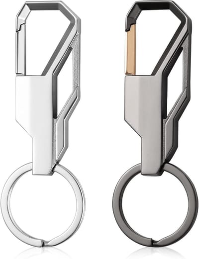 XREE 2 stuks sleutelhangers met karabijnhaak, karabijnhaken met snelsluiting, auto sleutelhanger van zinklegering - ShopVlot