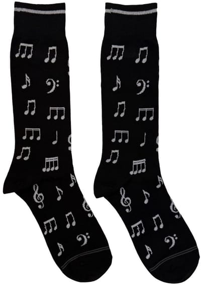 - Musical Notes Sokken - Zwart