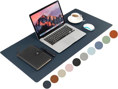 Bureau Onderlegger - Werkplek Mat - Bescherming Bureau - Waterdicht PU Leer - 91x43cm - Marineblauw
