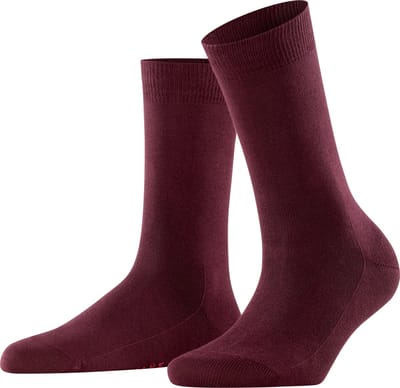 FALKE Family eenkleurig katoen sokken dames rood - maat 35-38