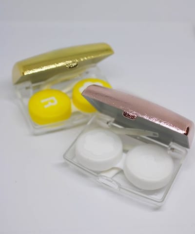 Mini cutie lenzendoosje | Lenzenhouder inclusief alle applicators | Roze