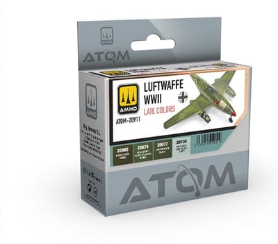 AMMO by Mig Jimenez Hobbyverf Acrylverf - MIG 20911 ATOM -Luftwaffe WO II Late Kleuren - Acryl Set 4x20ml Verf set