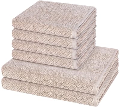 Cawö Sonstiges 4 X handdoek 2 X douchehanddoek - in set 6 pack Pure