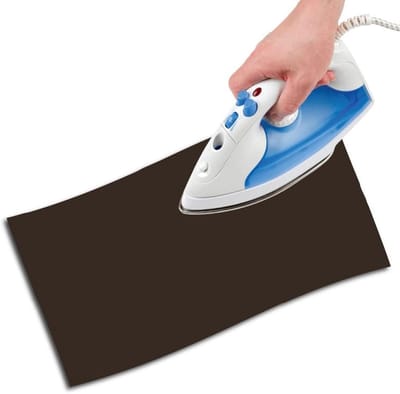 Stof Reparatie Patch - Kleding Plakker - Kleding Herstellen - Strijkbaar Katoen - 48 x 11.5 cm - Donkerbruin