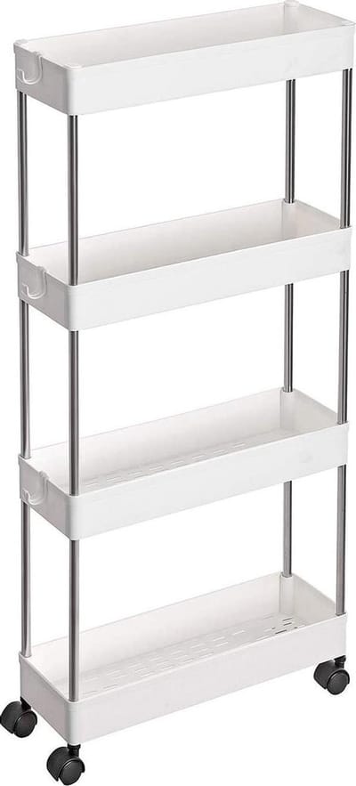 Nancy's Ada Trolley - Badkamertrolley - Keukentrolley - Wit - 40 x 12.5 x 86