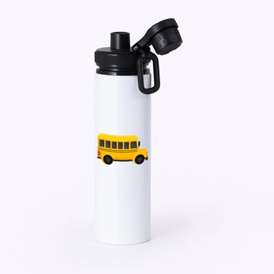 Hacebo® - Bussen waterfles met draaidop zwart - Auto - Buschauffeurs - Schoolbus - buschauffeuse - water fles - 850ML