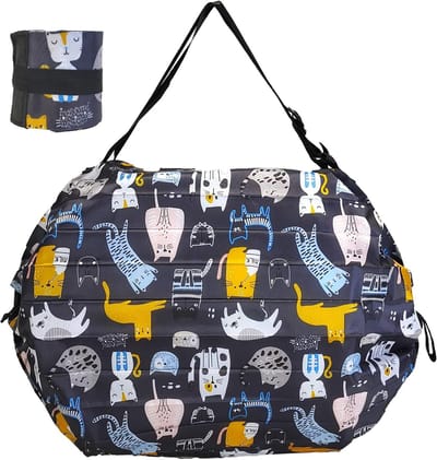 Herbruikbare Boodschappentas - Opvouwbare Tote Bag - Winkelen Reizen - Grote Capaciteit Rits - 50 x 35 x 30 cm