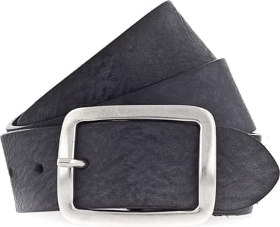 Vanzetti Leren Riem Genuine Beauty 40mm Full Leather Belt W105 Black Zwart