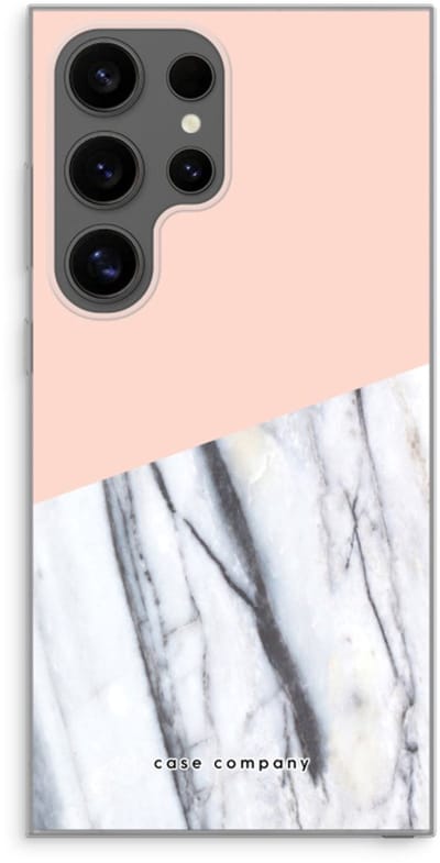 Case Company® - Hoesje geschikt voor Samsung Galaxy S24 Ultra hoesje - A touch of peach - Soft Cover Telefoonhoesje - Bescherming aan alle Kanten en Schermrand