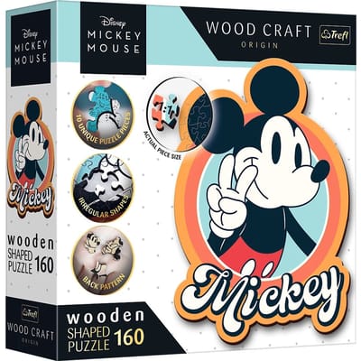 Trefl Retro Mickey Mouse Disney Mickey Mouse Hout Houten Legpuzzel - 160 stukjes - Vanaf 6 jaar