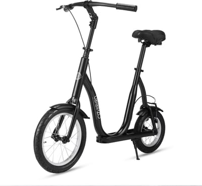 Loopzo - Loopfiets volwassenen - Lage Instap - Stabiel & Comfortabel - Verstelbaar - Tot 120 kg- Loophulp - Loopfiets volwassenen gehandicapt - Loopfiets voor volwassenen - Step volwassenen luchtbanden - Step met zadel - Ouderen
