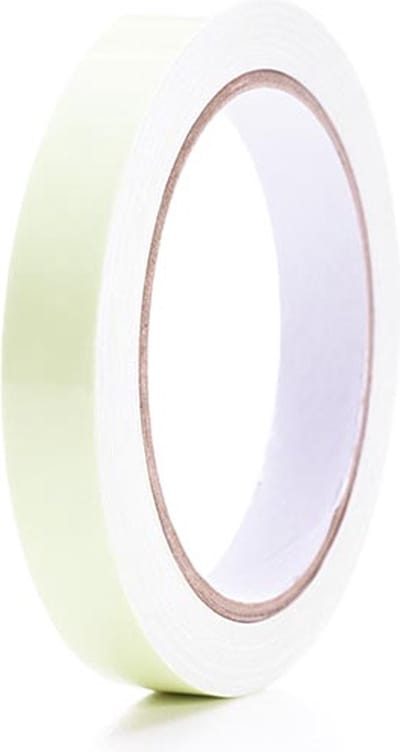Perel Glow-in-the-dark tape 1.5 cm x 10 m, hoge zichtbaarheid in het donker, groen