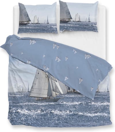Zo! Home Regatta Dekbedovertrek - Tweepersoons - 200x200/220 cm - blue