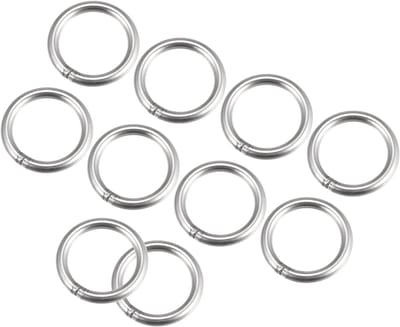10 Stuks 304 Roestvrij Staal O-ringen 30 mm 4 mm Gelaste Ringen voor Hangende Objecten, Klussen en Bevestigen