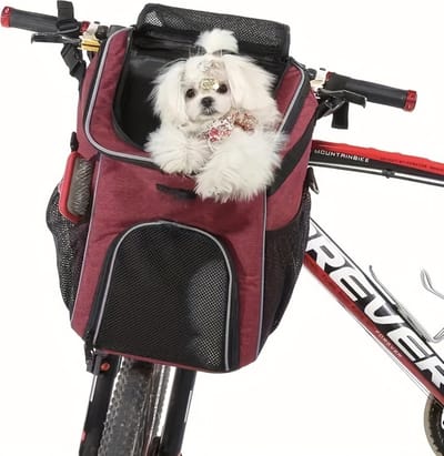 Livano Fietsmand Hond - Hondenmand Fiets - Voorop - Fietstas Hond - Hondenfietsmand - Rood