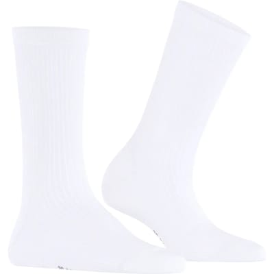 Burlington Princess Street geribd casual viscose Sokken dames wit - maat 36-41
