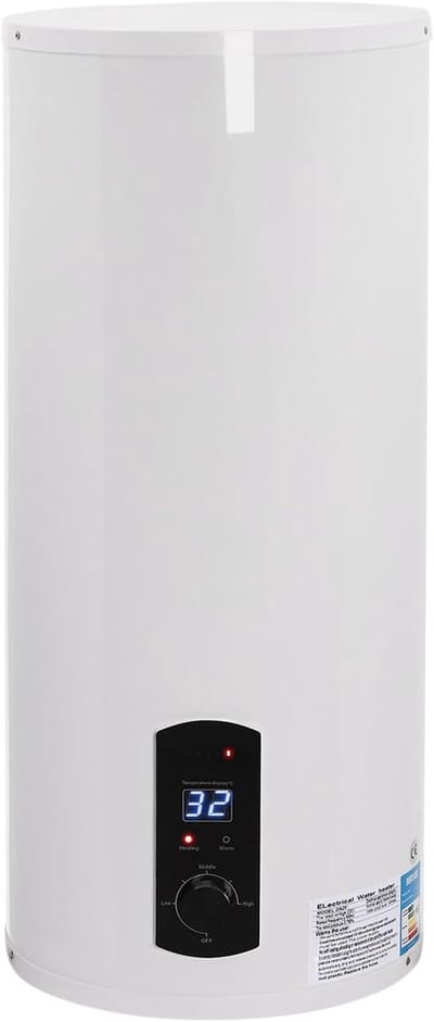 Elektrische Boiler - Warmwater Systeem - Douche & Kraan - Inclusief Doucheset - 34 x 81 cm - Wit