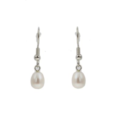 Behave - Oorhangers dames - zilverkleur parel - elegante daglook