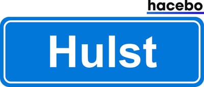 Hacebo - Plaatsnaam Sticker - 29x10 CM - Hulst sticker - Verkeersborden sticker - grappige cadeaus - Hulst