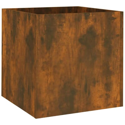 vidaXL - Plantenbak - 40x40x40 - cm - bewerkt - hout - gerookt - eikenkleurig