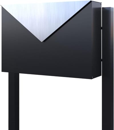 Staande brievenbus - Postkast Buitenbrievenbus - Post Ontvangen - Uniek Letter Design - 58x125x15 cm - Zwart